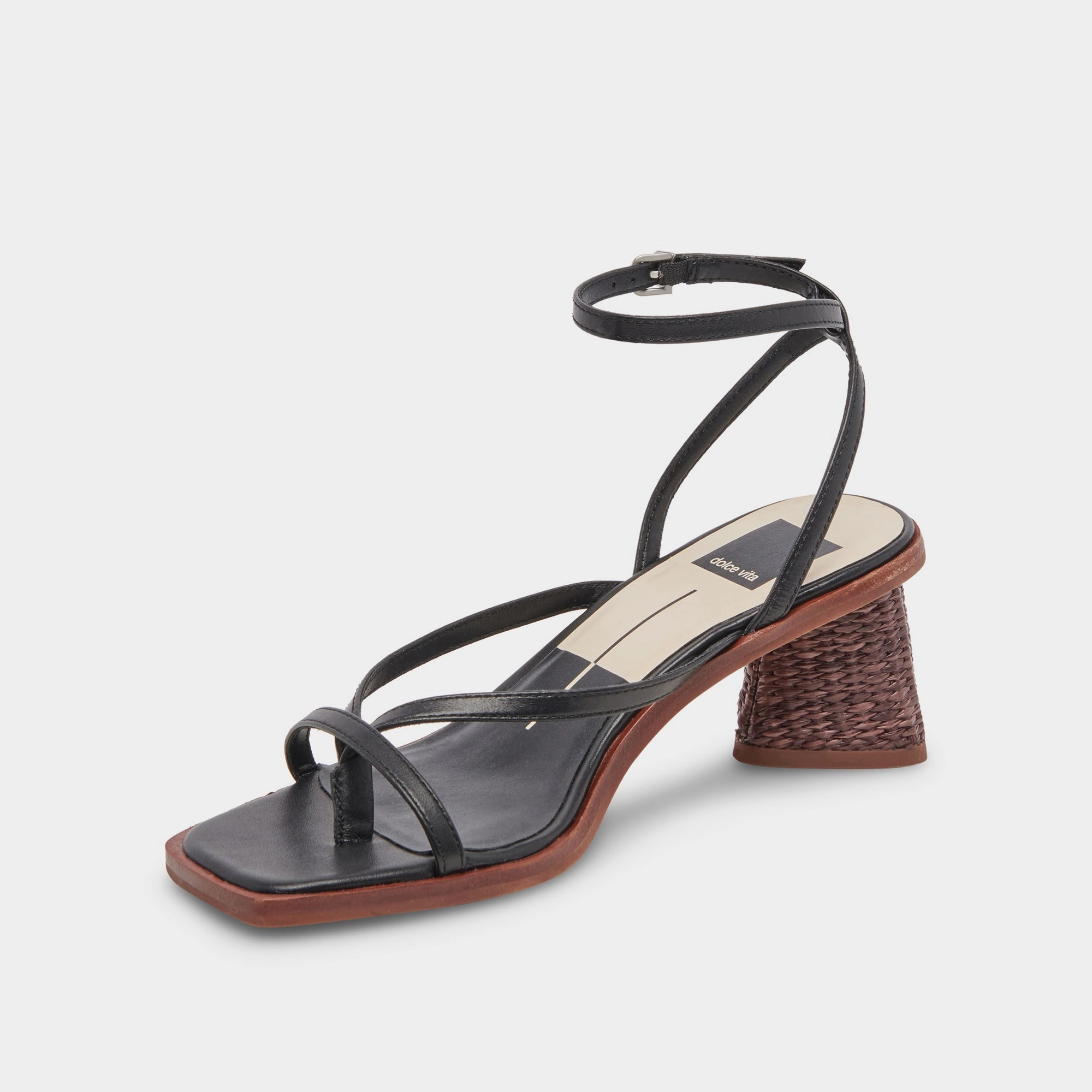 BANITA WIDE SANDALS BLACK LEATHER - re:vita