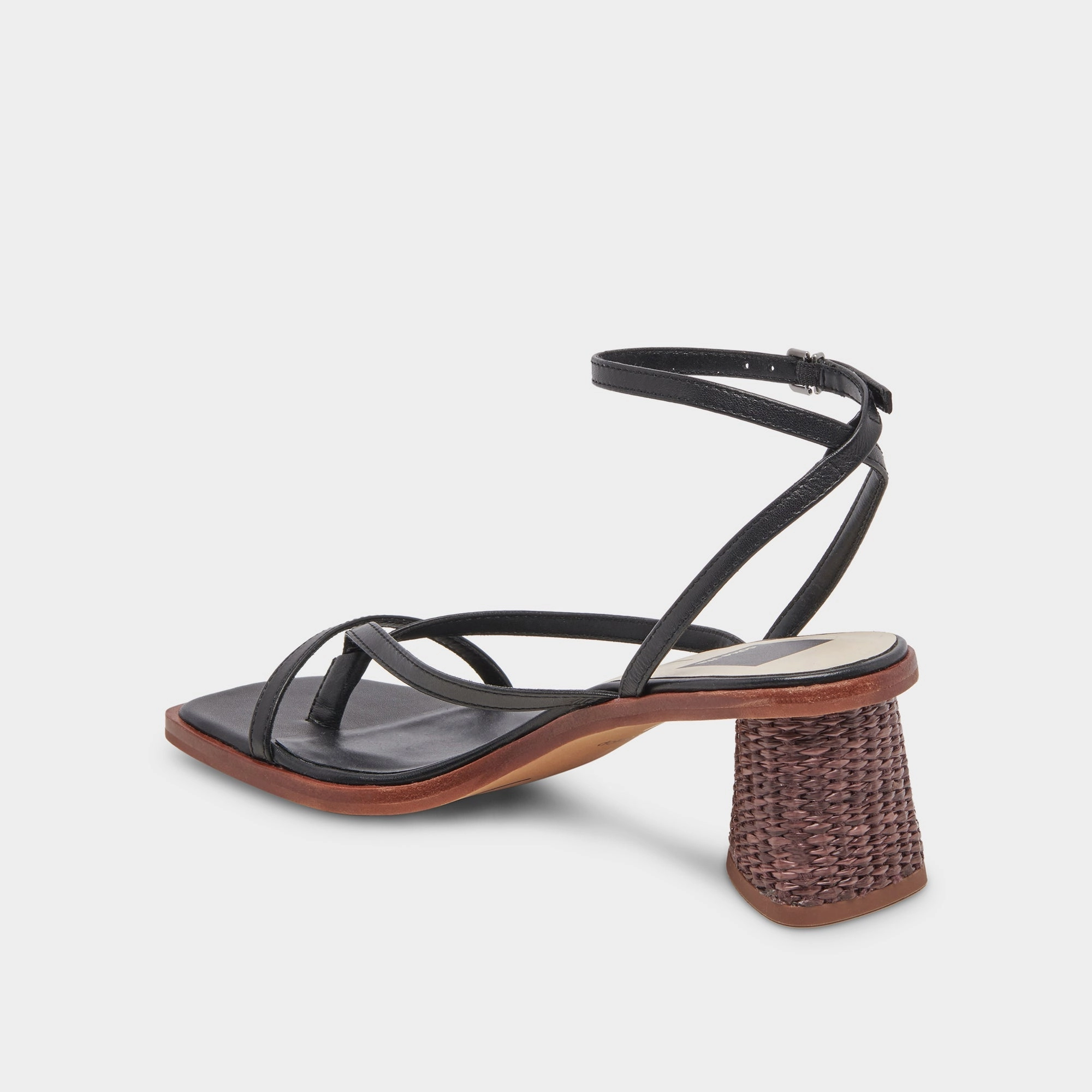 BANITA WIDE SANDALS BLACK LEATHER - re:vita