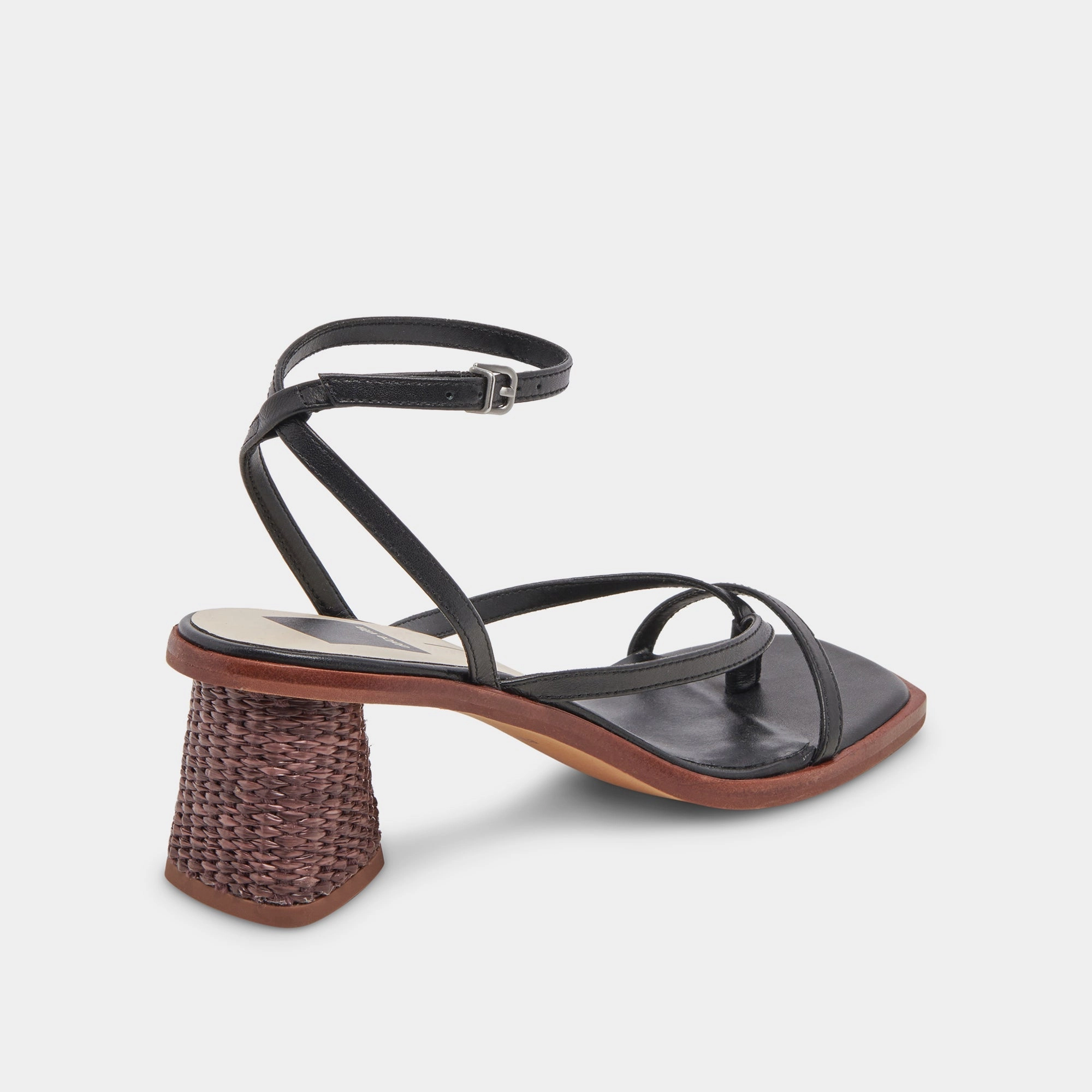 BANITA WIDE SANDALS BLACK LEATHER - re:vita