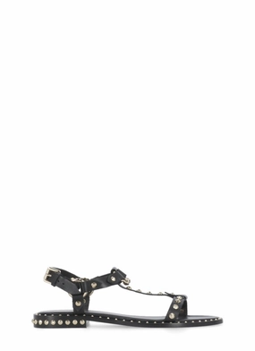 Black Patsy Leather Sandals