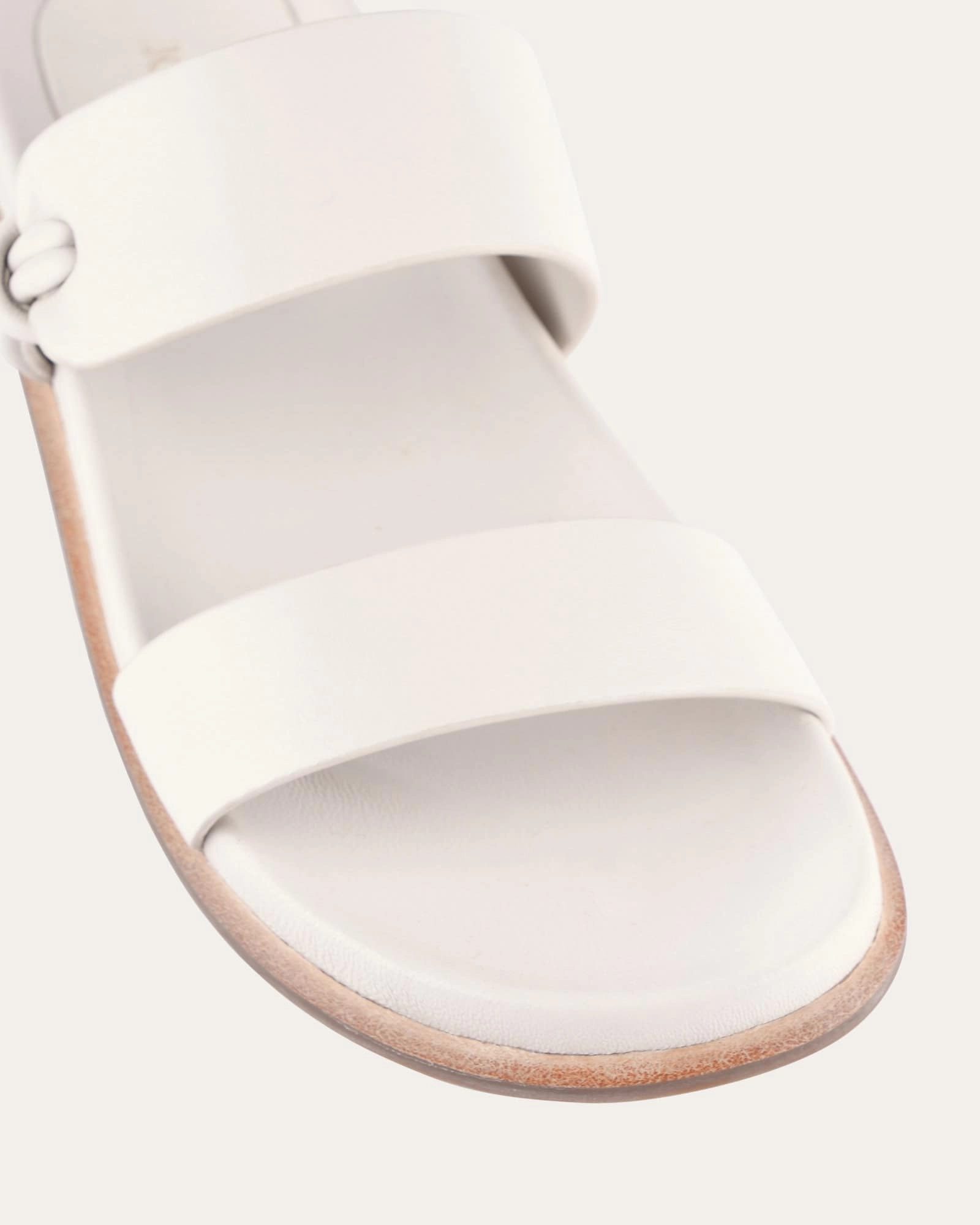 HAYES FLAT SANDALS OFF WHITE LEATHER