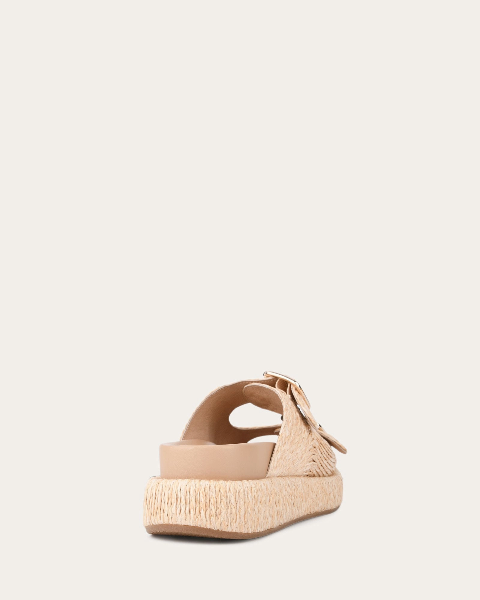 MISSY FLAT SANDALS NATURAL RAFFIA