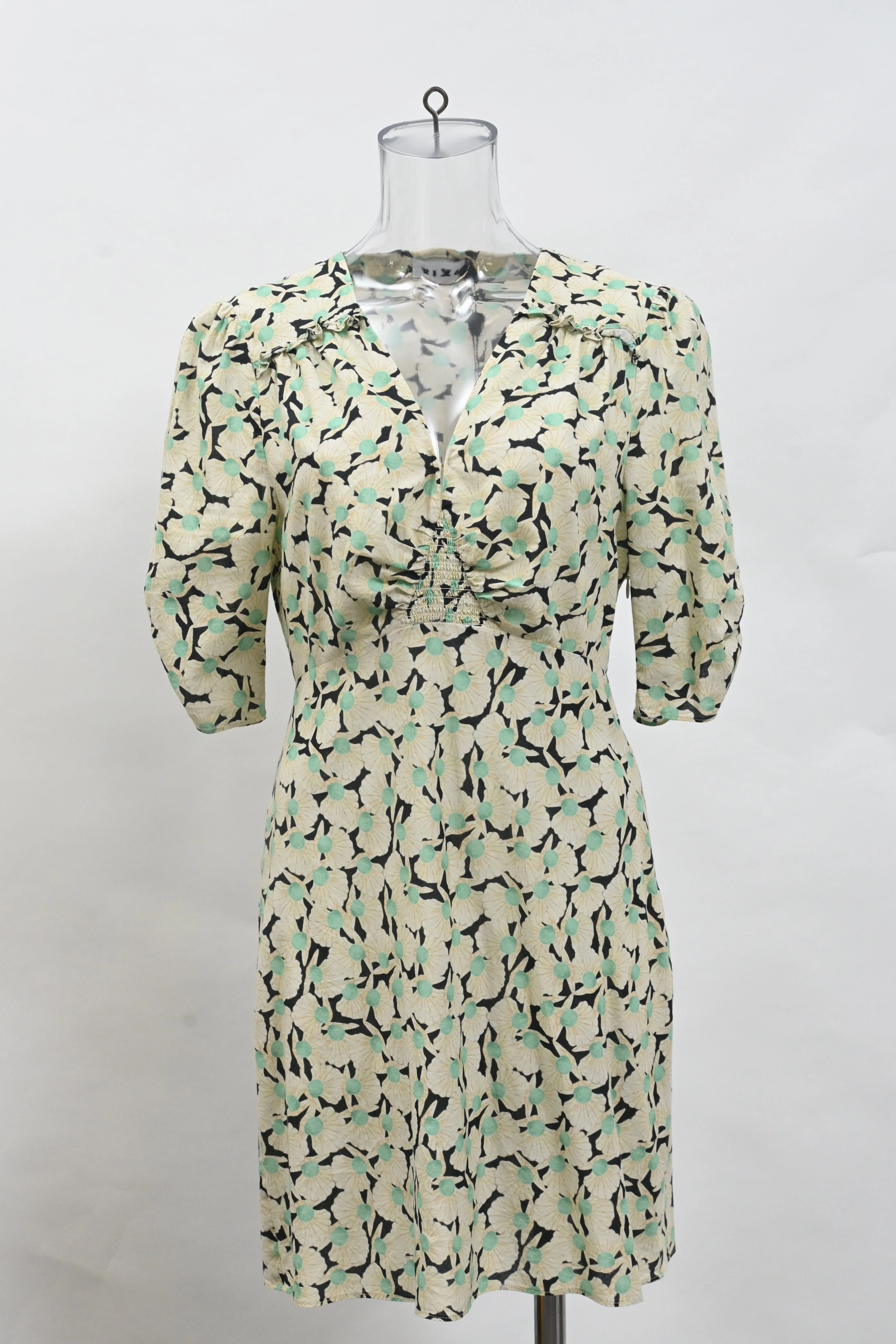 Rixo Enya Pearl Printed Mini Dress in Multicolor Cotton