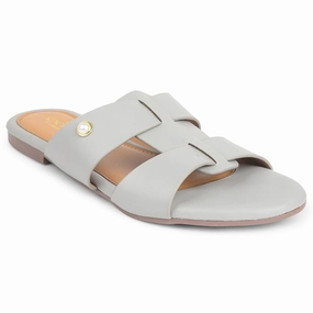Senorita Light Grey Casual Flat Sandal For Women DFL-102 By Liberty