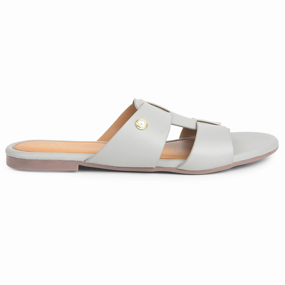 Senorita Light Grey Casual Flat Sandal For Women DFL-102 By Liberty